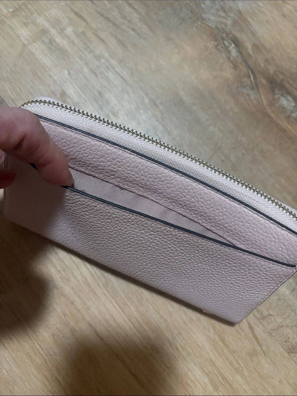 Kate Spade New York Women's Pink Leather Full Zip Wallet
